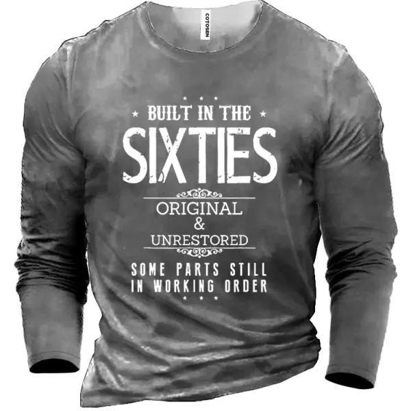 Men's Built In The Sixties Print Cotton Long Sleeve T-Shirt - Honeylop.chimpone.com 