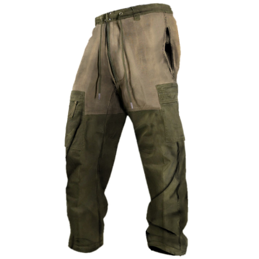

Men's Vintage Panel Lace-up Cargo Pants