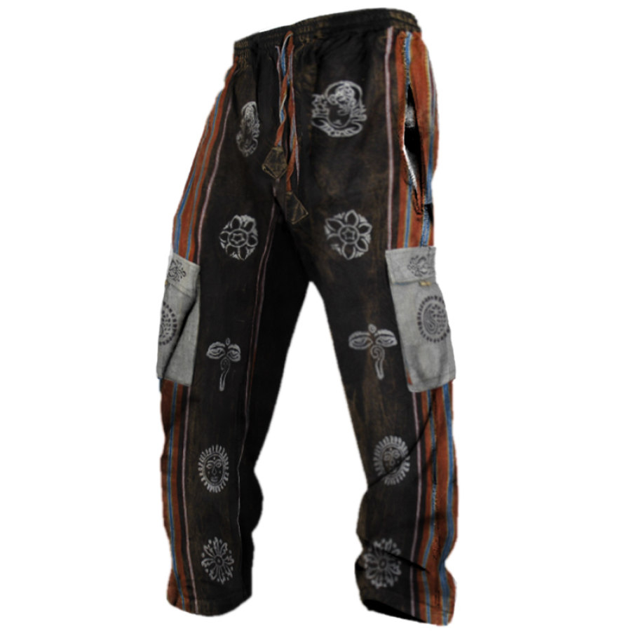 

Men's Vintage Ethnic Casual Pants