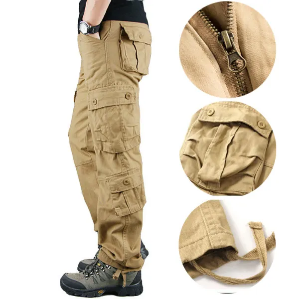 Men's Outdoor Wear-resistant Tactical Multi-pocket Straight-leg Trousers - Elementnice.com 