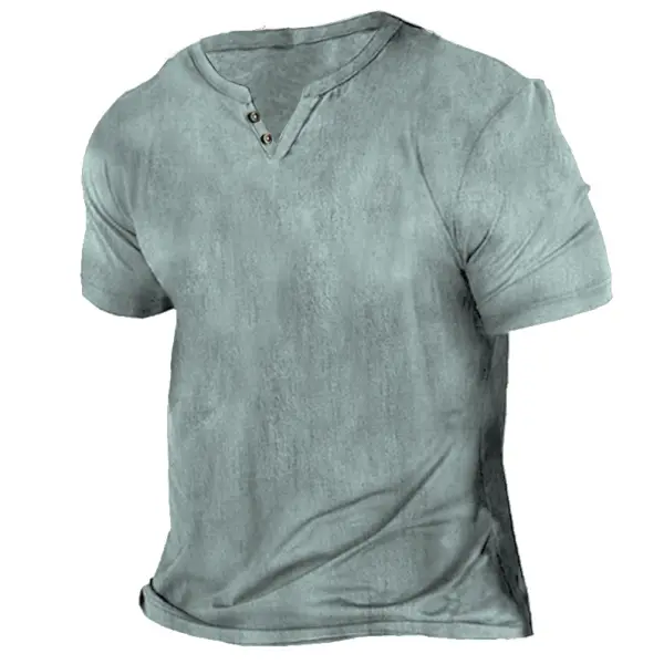 Men's Beach Casual Cotton Linen Short Sleeve T-Shirt Only Mex$571.89 - Wayrates.com 