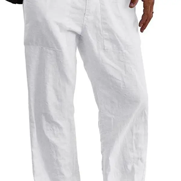 Men's Outdoor Cotton Linen Casual Pants - Salolist.com 