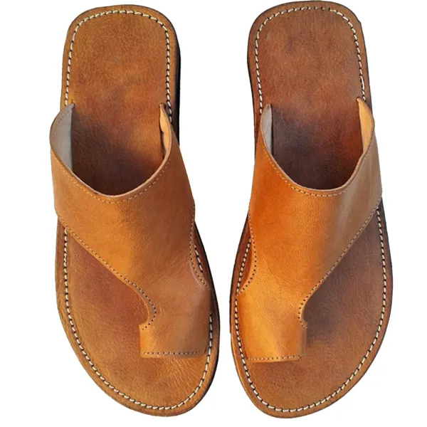 Men's Outdoor Retro PU Casual Slipper Sandals - Elementnice.com 