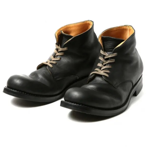 Men's Martin Boots Vintage Round Toe Outdoor Boots - Manlyhost.com 