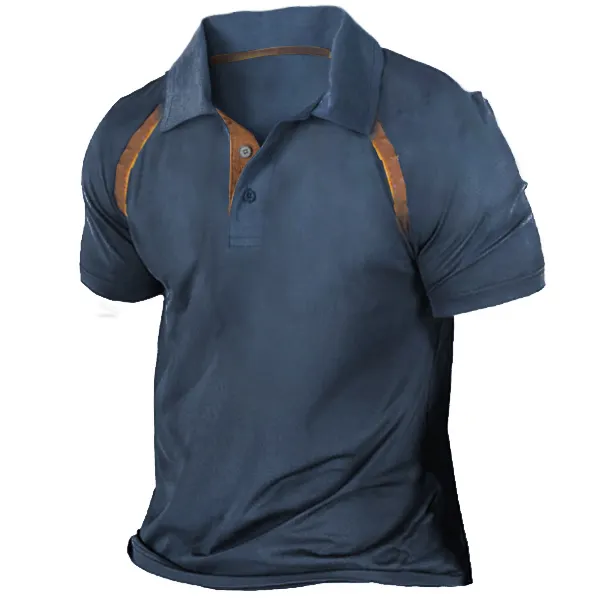 Men's Retro Contrast Polo Short Sleeve T-Shirt Only $15.89 - Wayrates.com 