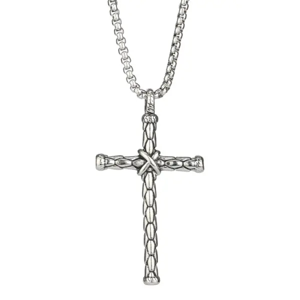 Men's Cross Titanium Steel Necklace - Elementnice.com 