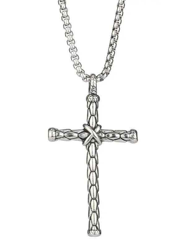 Men's Cross Titanium Steel Necklace - Menbarn.com 