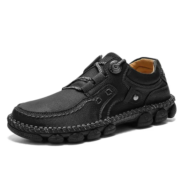 Cross-border Large Size Casual Leather Shoes 2020 Spring New Hand-sewn Casual Shoes Business All-match Foreign Trade Men's Shoes - Honeylop.chimpone.com 
