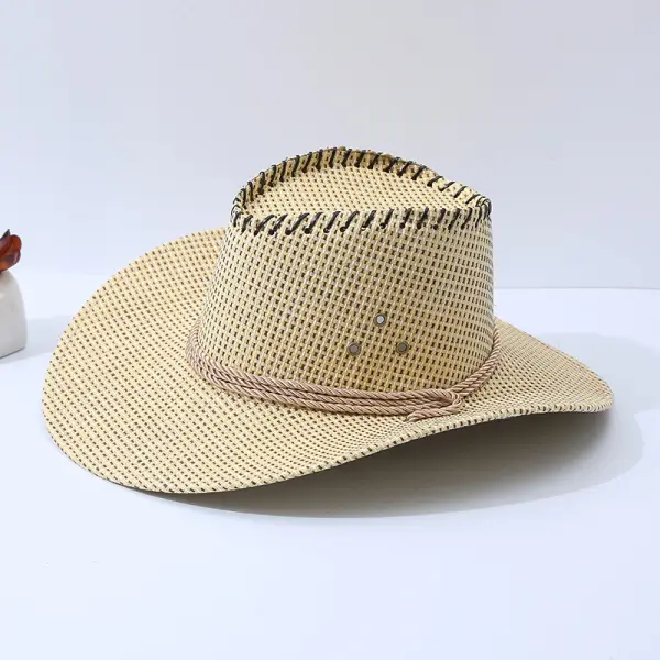 Men's Vintage Western Cowboy Sun Hat - Elementnice.com 