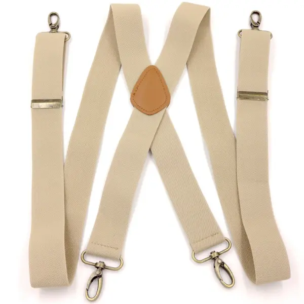 Men's Trousers Elastic Shoulder Strap Hook Buckle Suspenders Clip - Keymimi.com 