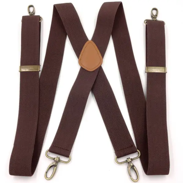 Men's Trousers Elastic Shoulder Strap Hook Buckle Suspenders Clip - Upgradecool.com 