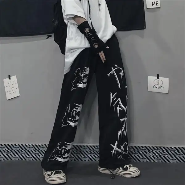 2022 Unisex Anime Hip Hop Male Joggers Trousers Fashion Streetwear Japanese Streetwear Harajuku Pants Only $17.99 - Cotosen.com 