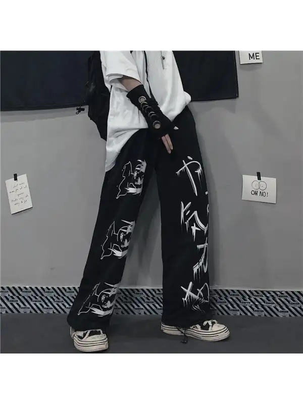2022 Unisex Anime Hip Hop Male Joggers Trousers Fashion Streetwear Japanese Streetwear Harajuku Pants - Aptkoi.com 