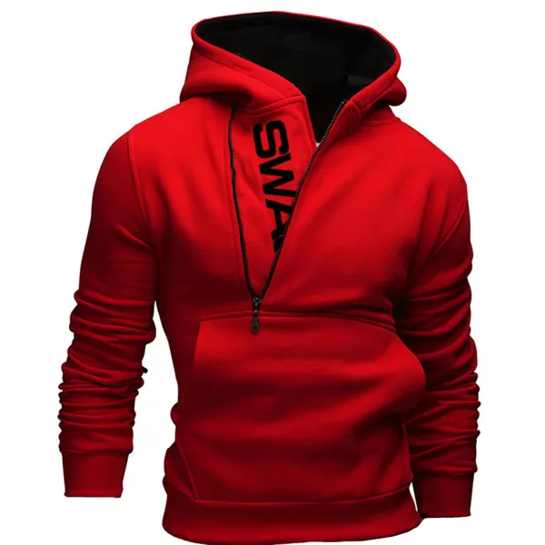Men's Fashion Casual Letter Print Side Zip Hoodie Only $18.99 - Cotosen.com 