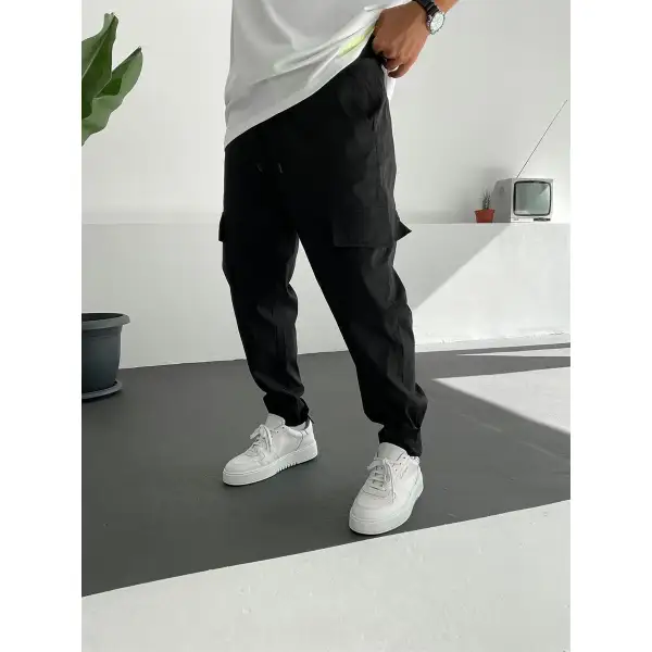 Mens Velcro Cargo Jogging Pants - Burstarsunshine.com 