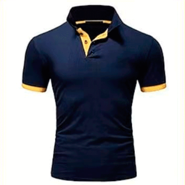 Men's T Shirt Tee Polo Shirt Golf Shirt Turndown Casual Soft Breathable Short Sleeve Lake Blue Black White Solid Cloths - Wantbright.com 