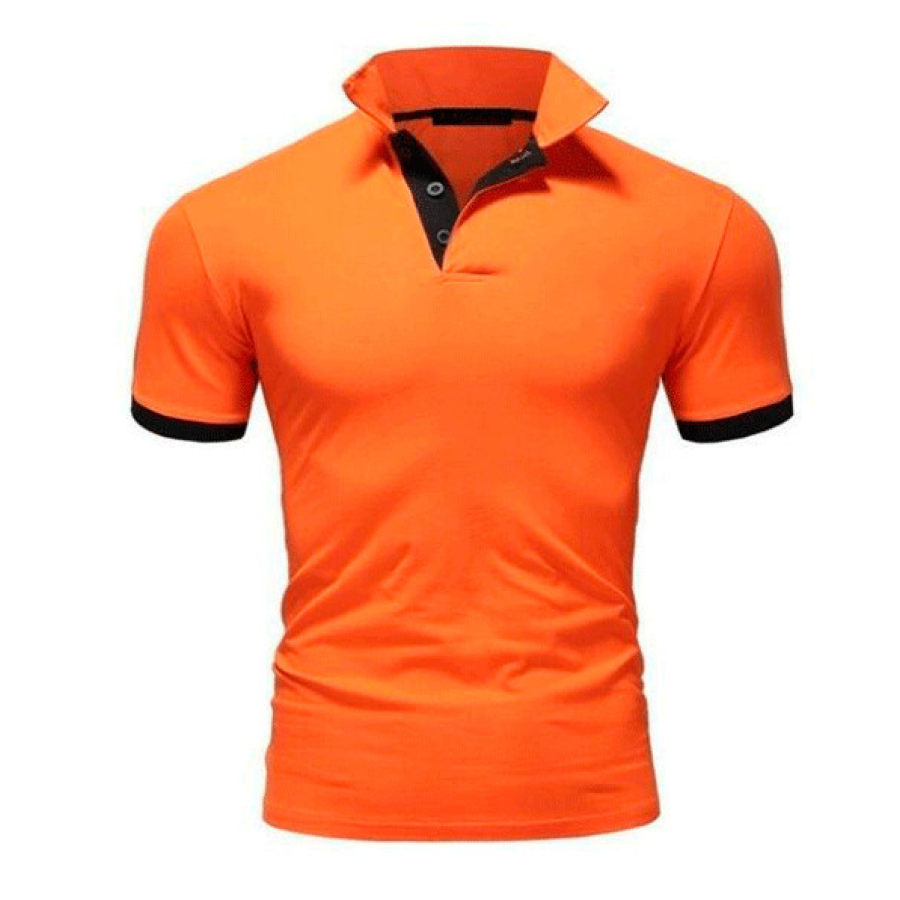 

Men's T Shirt Tee Polo Shirt Golf Shirt Turndown Casual Soft Breathable Short Sleeve Lake Blue Black White Solid Cloths