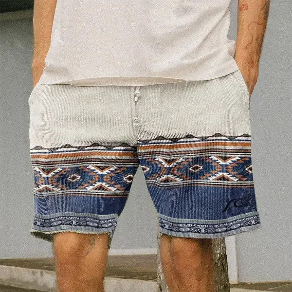 Men's Surf Shorts Vintage Corduroy Western Ethnic Pattern Hawaiian Clothing Vacation Travel Board Shorts - Anurvogel.com 