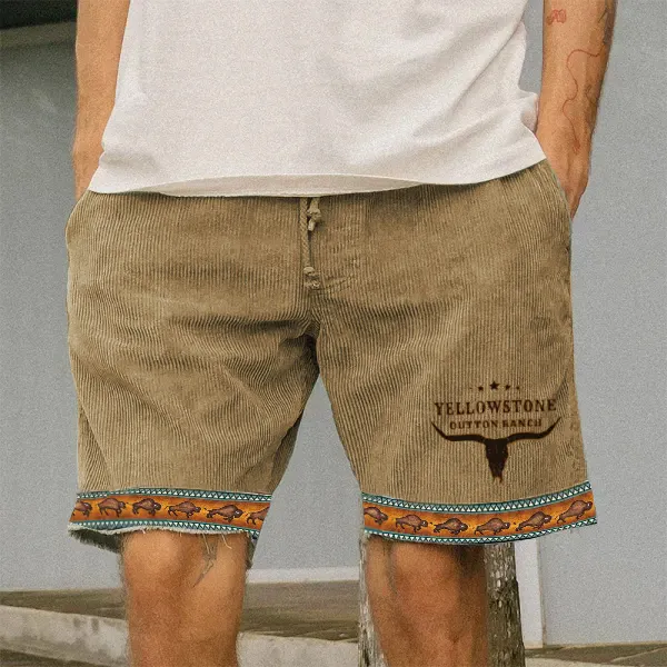 Men's Surf Shorts Vintage Yellowstone Western Ethnic Pattern Hawaiian Clothing Vacation Travel Board Shorts - Dozenlive.com 