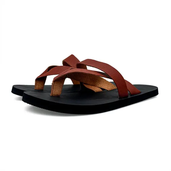 Men's Flip-Flops Thongs Sandals Comfortable Non-slip Casual Slippers For Beach Surf - Elementnice.com 