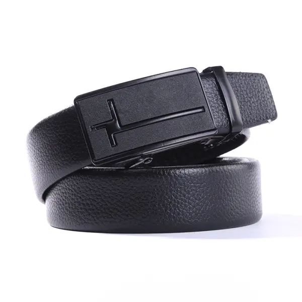 Men's Automatic Button Pants Business Casual Belt - Elementnice.com 