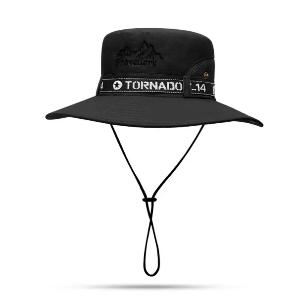 UPF 50+ Summer Hats Men Sun Protector UV-proof Breathable Bucket Hat Large Wide Brim Hiking Outdoor Fishing Beach Cap - Rabclub.com 