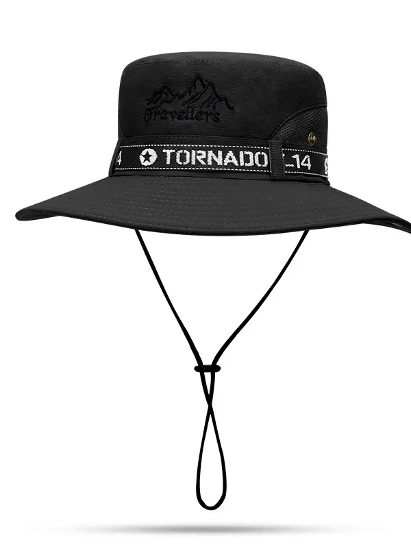 UPF 50+ Summer Hats Men Sun Protector UV-proof Breathable Bucket Hat Large Wide Brim Hiking Outdoor Fishing Beach Cap - Menbarn.com 