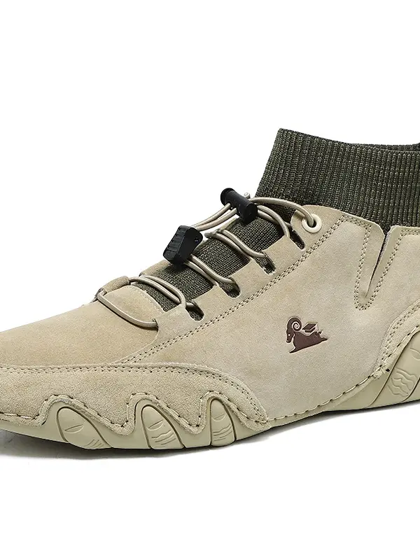 Men's Ram Genuine Leather Lace Up Soft Octopus Sole Sneakers Casual Shoes Boots - Pragmaace.com 