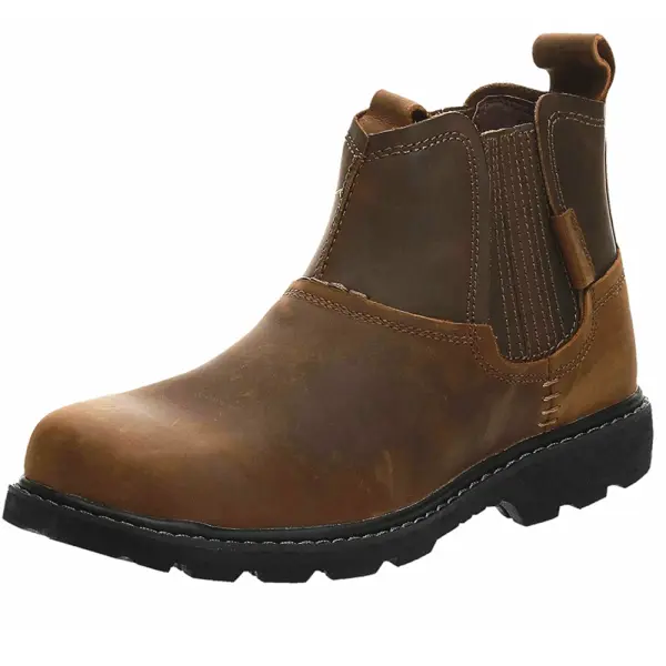 Men's PU Upper Leather Platform Martin Boots Chelsea Boots - Elementnice.com 