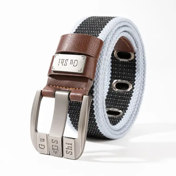 Men's Canvas Belt Cargo Pin Buckle Belt - Elementnice.com 