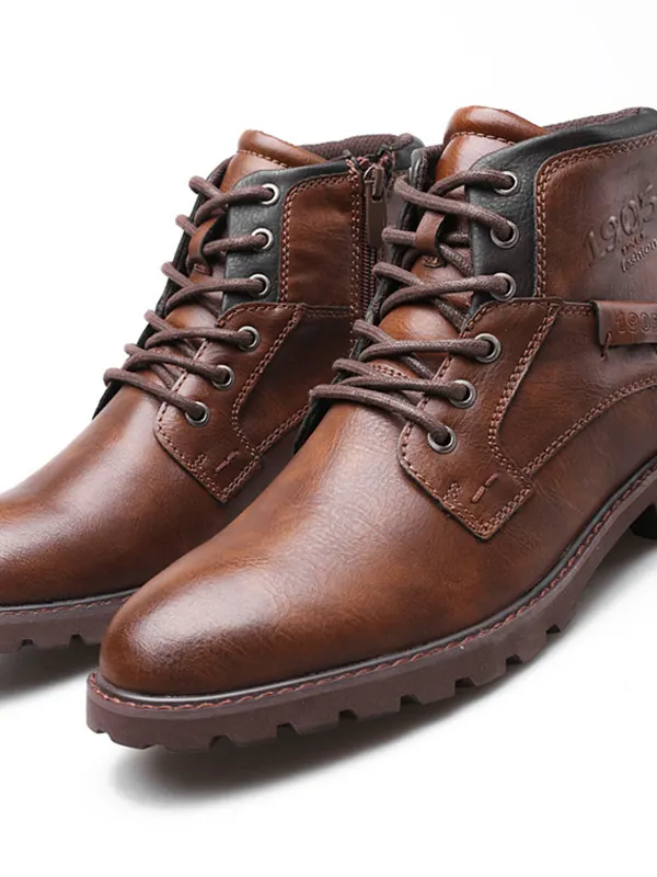 Chelsea Martin Boots Men's Retro Motorcycle Boots Work Boots - Pragmaace.com 