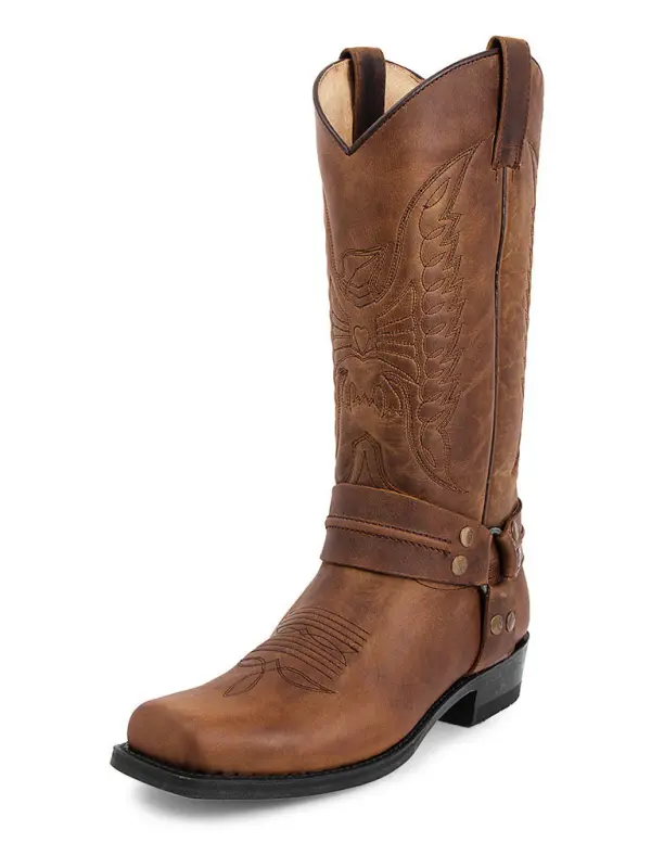 Men's Retro Martin Boots Western Cowboy Boots Rivet Boots Knight Men's Boots - Pragmaace.com 