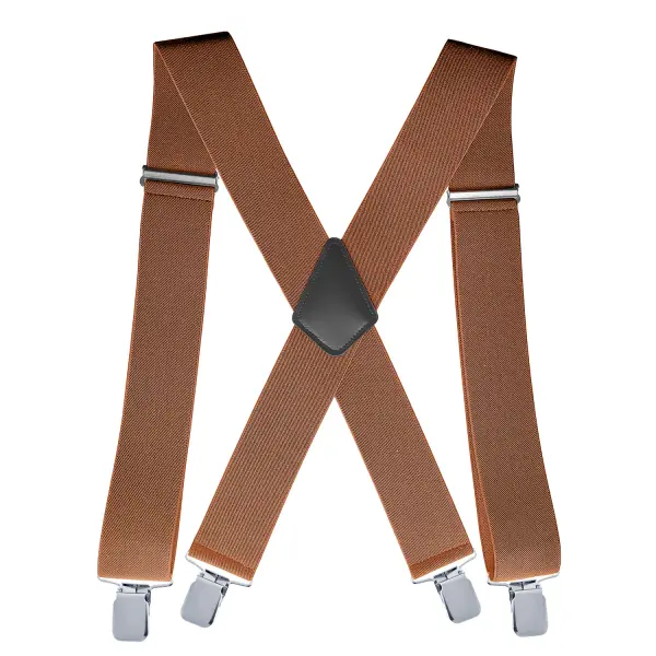Men's 5cm Elastic Elastic Suspender Clip X Type Adjustable Suspenders - Elementnice.com 