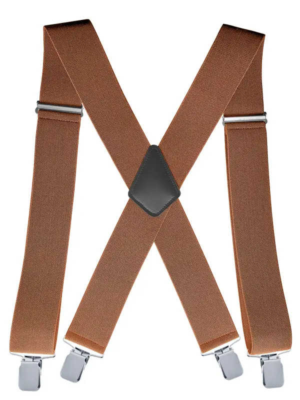 Men's 5cm Elastic Elastic Suspender Clip X Type Adjustable Suspenders - Pragmaace.com 