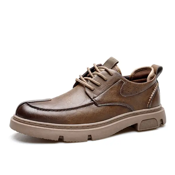 Men's Vintage Casual British Style Work Leather Shoes - Cotosen.com 
