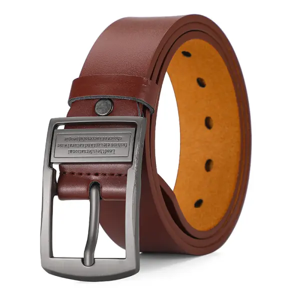 Men's Casual Retro Pin Buckle PU Leather Belt - Elementnice.com 