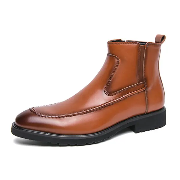 Men's Martin Boots British Style Brogue Work Boots - Elementnice.com 