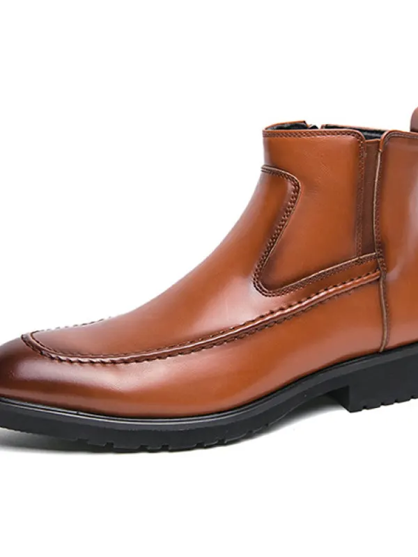 Men's Martin Boots British Style Brogue Work Boots - Simplyion.com 