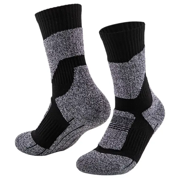 Thickened Towel Mountaineering Running Hiking Outdoor Socks Sweat-absorbent Mid-calf Sports Socks - Elementnice.com 