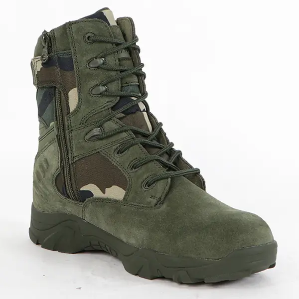 Men's Military Camo Suede Hiking Boots - Elementnice.com 