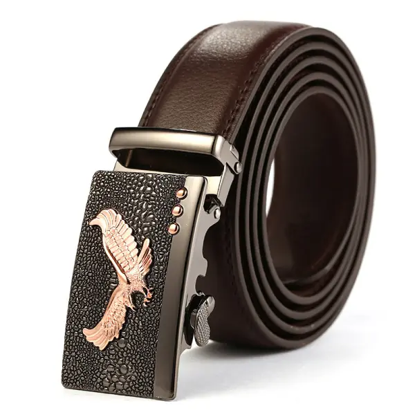 Men's Outdoor Retro Automatic Buckle Eagle Belt - Elementnice.com 