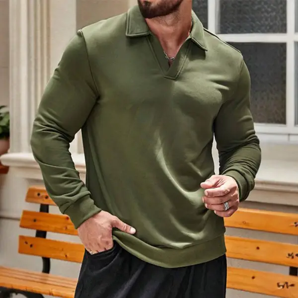 Men's Outdoor Casual Lapel Sweatshirt - Yesunshine.com 