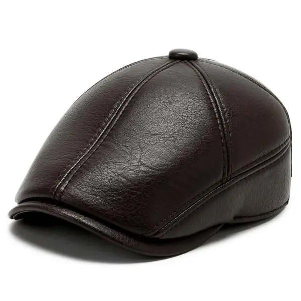 Men's Outdoor Warm Ear Protection Plus Velvet Thickened Forward Hat - Elementnice.com 