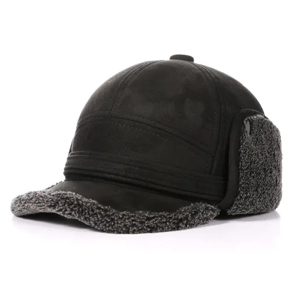 Men's Warm Suede Thickened Warm Ear Protection Cap - Rabclub.com 