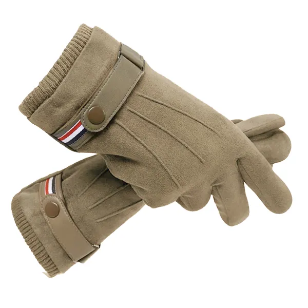 Suede Men Guantes Gloves Winter Touch Screen Keep Warm Windproof Driving Thick Cashmere Anti Slip Outdoor Male Leather Only $16.89 - Wayrates.com 