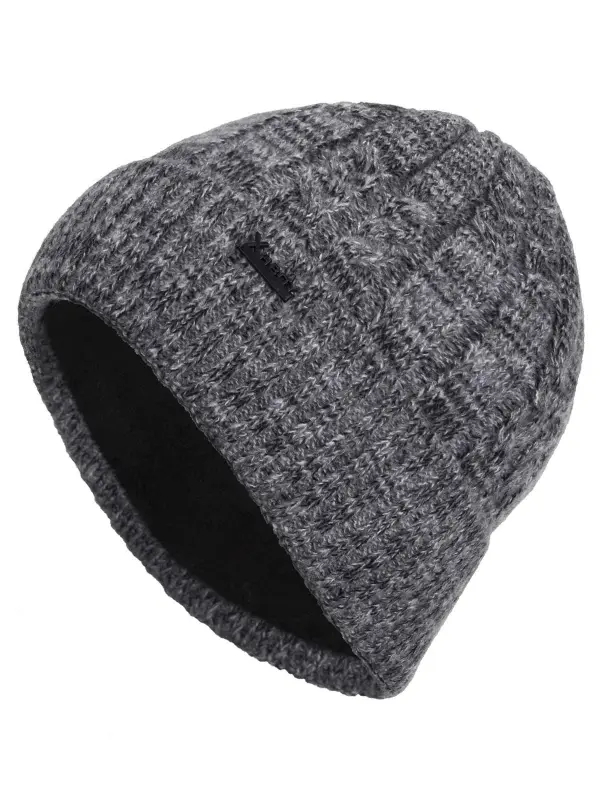 Men's Outdoor Twist Knitted Plus Fleece Hat - Pragmaace.com 