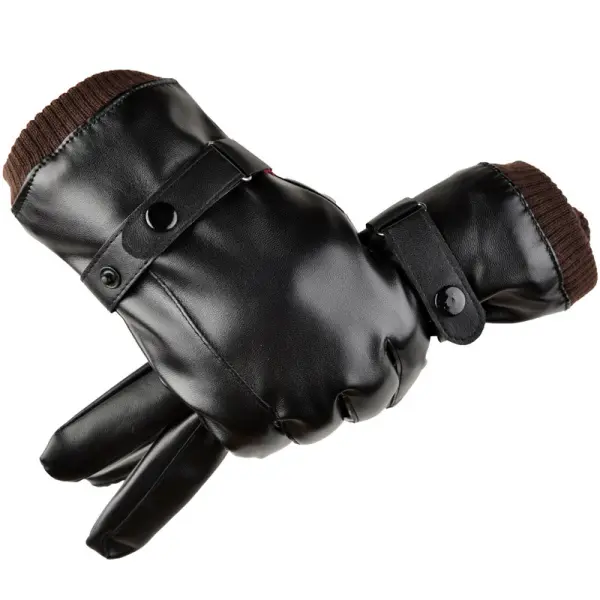 Men's Warm Plus Fleece Touch Screen Casual Winter Thickened Gloves - Cotosen.com 