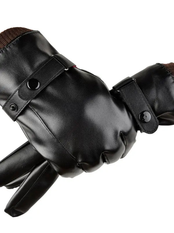 Men's Warm Plus Fleece Touch Screen Casual Winter Thickened Gloves - Pragmaace.com 