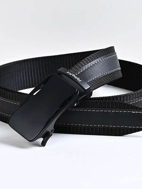 Men's Automatic Buckle Nylon Business Casual Canvas Belt - Menbarn.com 