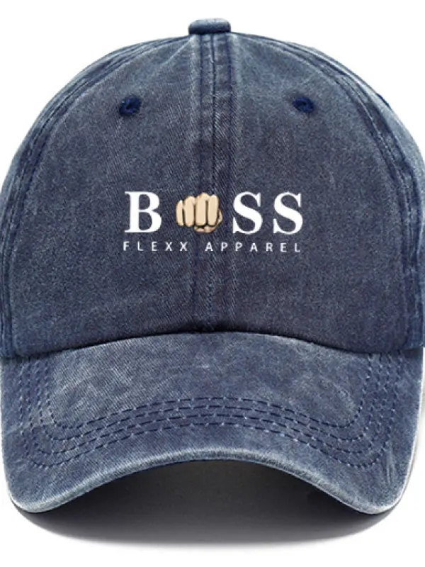 Boss Washed Cotton Sun Hat Vintage Outdoor Casual Cap - Menwyx.com 